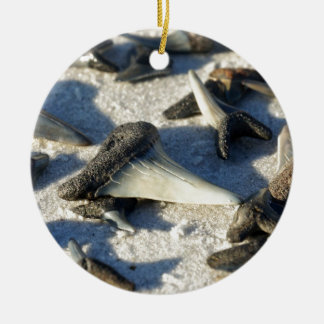 Sharks Teeth from Jax Beach Ceramic Ornament