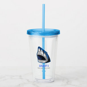 SHARKS WILL KILL YOU BRO... FUNNY QUOTE ACRYLIC TUMBLER