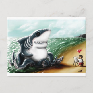 Sharktopus Love Postcard