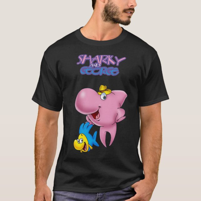 Sharky and George   T-Shirt (Front)