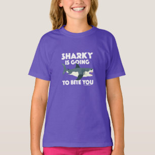 Sharky Is Going To Bite You Design - Girls' Basic T-Shirt