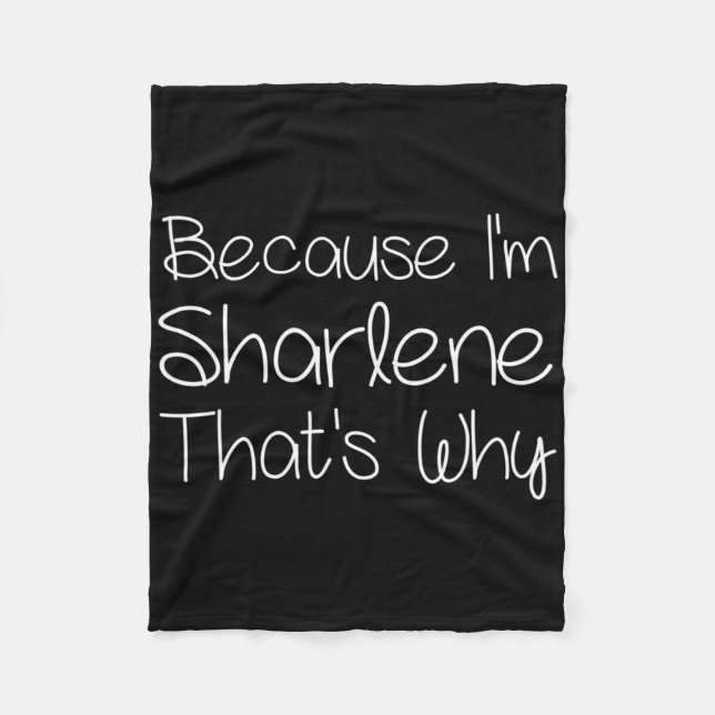 Sharlene Funny Personalized Birthday Women Name Gi Fleece Blanket (Front)
