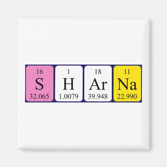 Sharna periodic table name magnet (Front)