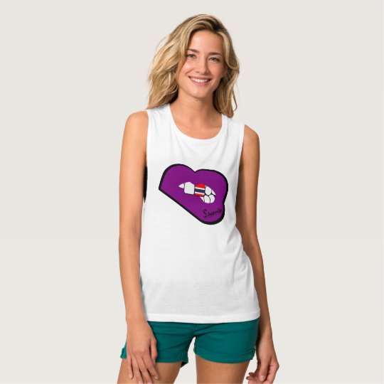 Sharnia’s Lips Thailand Vest (Purple Lips) Tank Top