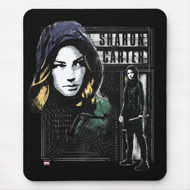 Sharon Carter Fugitive Graphic Mouse Pad (Front)
