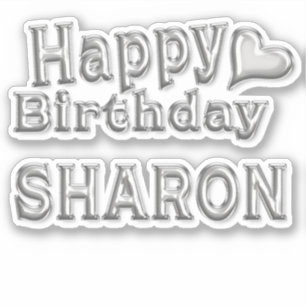 Sharon Happy Birthday Autocollant Sticker