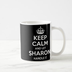 Sharon Keep Calm Personalized Name Funny Birthday Coffee Mug