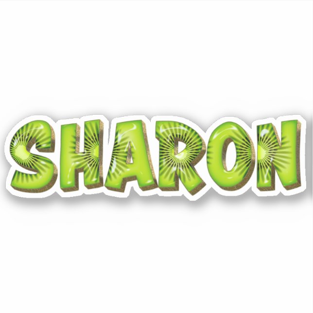 Sharon Name Kiwi Design Sticker (Front)