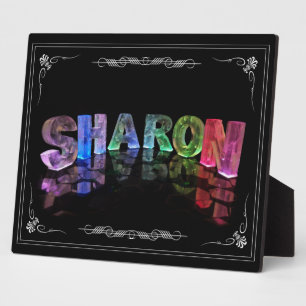 Sharon  - The Name Sharon in 3D Lights (Photograph Plaque