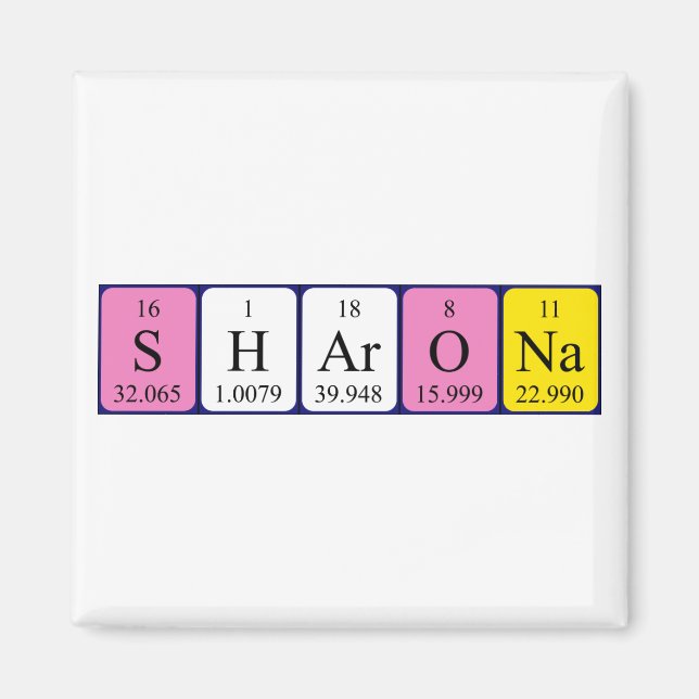 Sharona periodic table name magnet (Front)