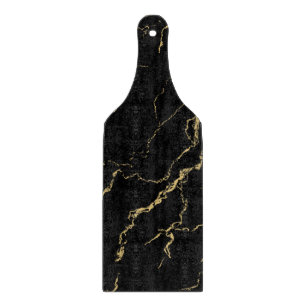 Sharp Black and Gold Marble Cutting Board