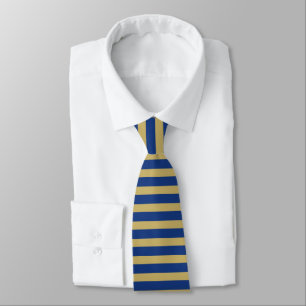 Sharp bold custom minimalist gold blue colour line tie