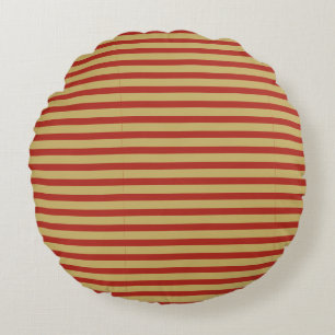 Sharp bold custom minimalist gold red colour lines round pillow