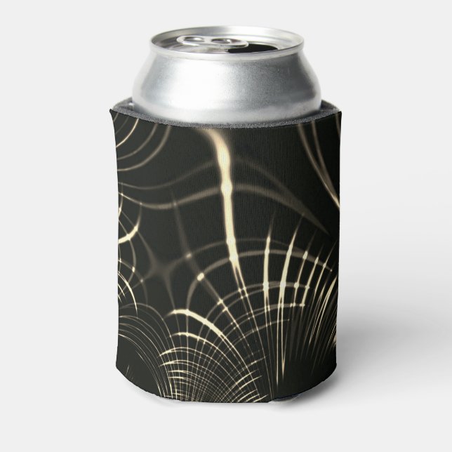 Sharp curves on bright khaki and dark background  can cooler (Can Back)
