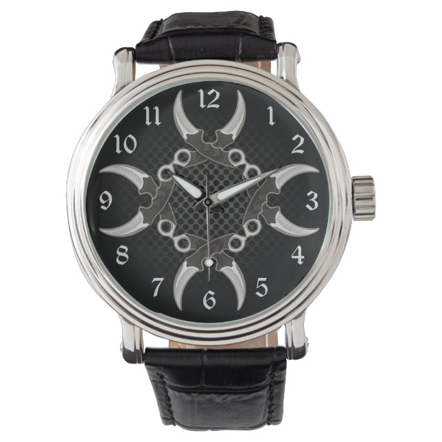 Sharp Edges Curved Blades Watch (Front)