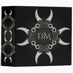 Sharp Edges Monogrammed Curved Blades  Binder