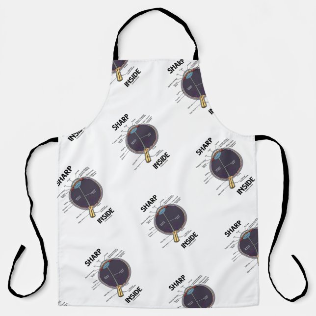 Sharp Eye (I) Inside Anatomical Eyeball Humour Apron (Front)