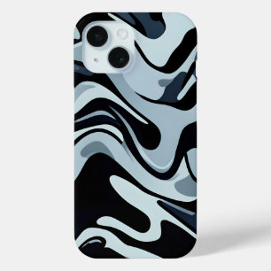 Sharp Fluid Camo Pattern iPhone 15 Case