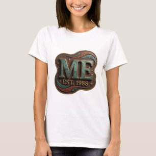 Sharp Gold ME EST 1988 Graphic Design T-Shirt