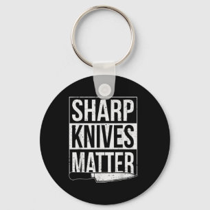 Sharp Knives , Cook Funny Culinary Funny Chef Keychain