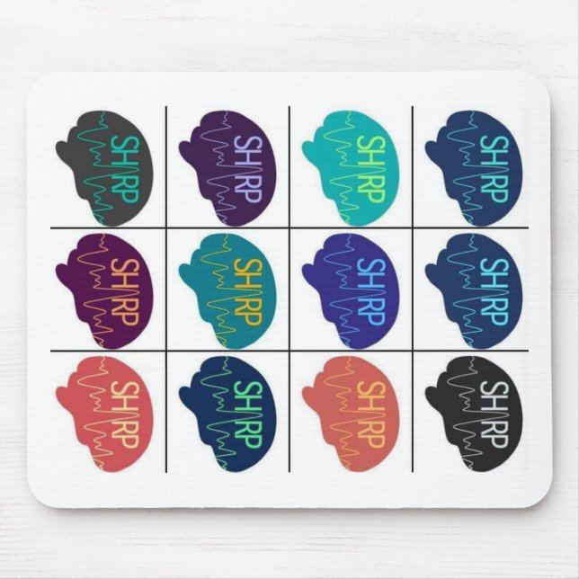 SHARP Multi colour Mouse pad (Front)