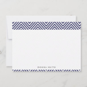 Sharp Navy Chevron Flat Note Cards
