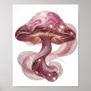 Sharp Pink MAGICAL FUNGI Design Poster