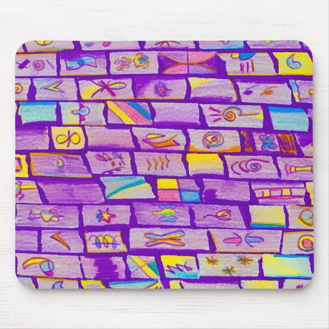Sharp Purple Bricks Mousepad (Front)