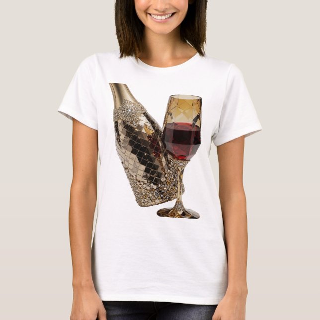 Sharp Silver ABSTRACT ART Design T-Shirt (Front)