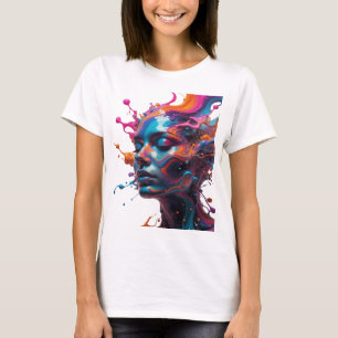 Sharp Silver ABSTRACT ART Statement Tee