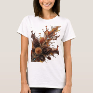 Sharp Silver CHOCOLATE FLAKES 3D Text Art T-Shirt