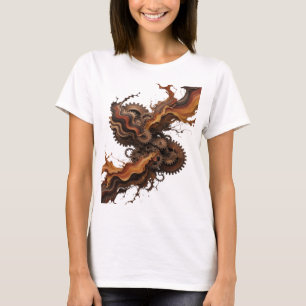 Sharp Silver CHOCOLATE GEARS AND WAVES Text Design T-Shirt