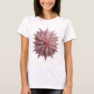 Sharp Silver PINK STAR Statement Design T-Shirt