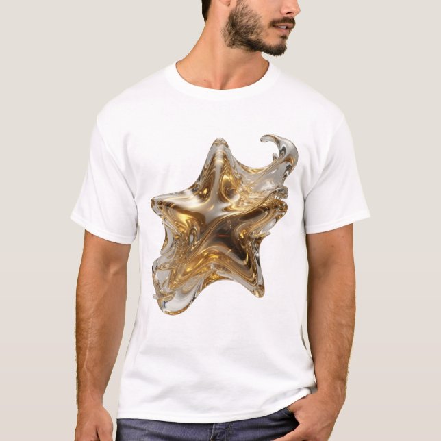 Sharp Silver WHISKY STAR Design T-Shirt (Front)