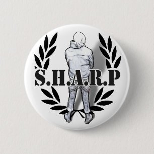 sharp skin standing 2 inch round button