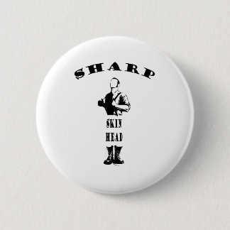sharp skinhead 2 inch round button
