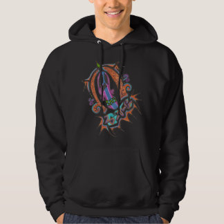 Sharp skull logo hoodie