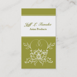 Sharp White Lotus Flower Business Card