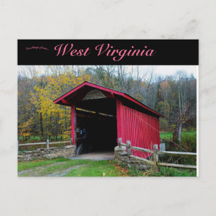 Sharp's Kissing Bridge West Virginia Postcard