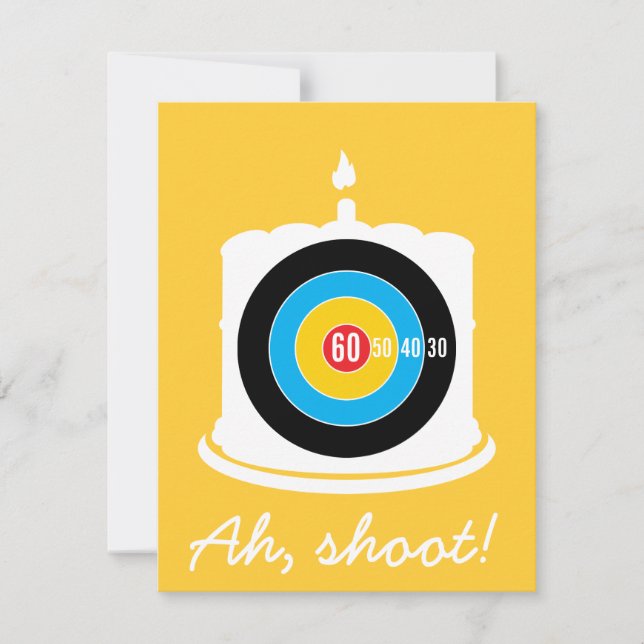 Sharpshooter's 60th Birthday - Target Invitation (Front)