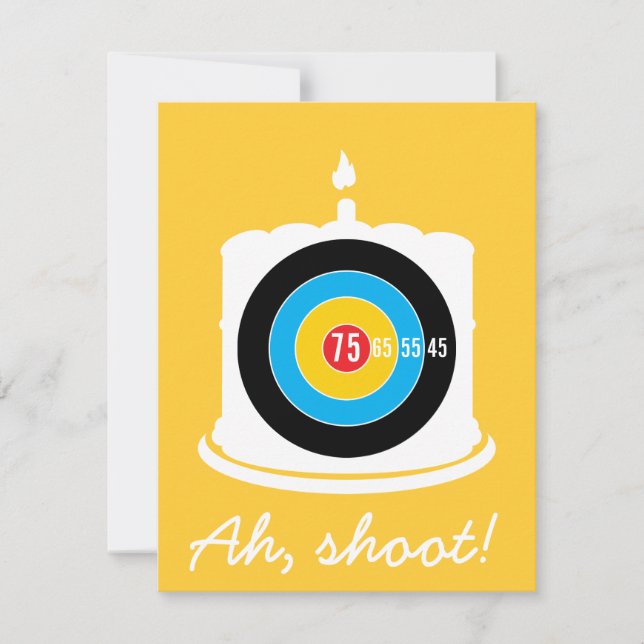 Sharpshooter's 75th Birthday - Target Invitation (Front)