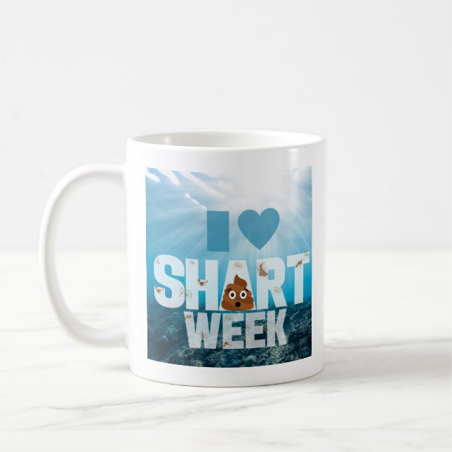 SHART WEEK Mug: A SHARK WEEK PARODY Coffee Mug (Left)