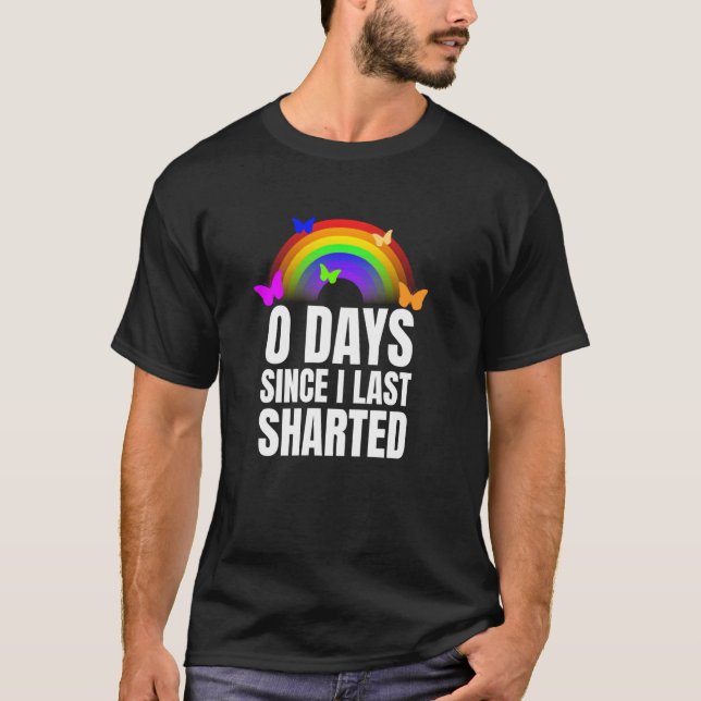 Sharted Joke Sharting Pants Shart Funny Embarrassi T-Shirt (Front)
