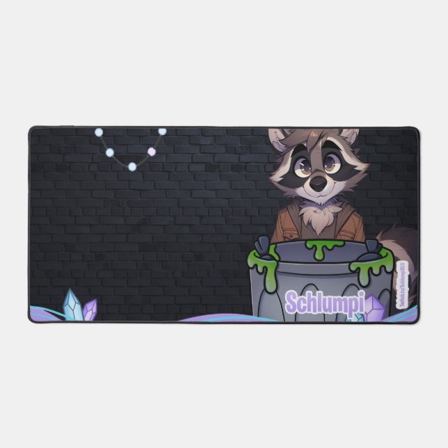 Sharun the Racoon Desk Mat (Front)