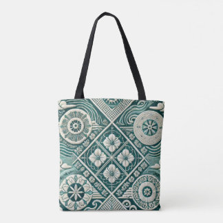 Shashiko-Inspired Design 1 Tote Bag