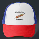 Shashlik Trucker Hat<br><div class="desc">Shashlik is a popular dish in many countries of the Caucasus, Central Asia, and Eastern Europe, but it holds a special place in Georgian cuisine. This delicious skewered meat, often made from marinated chunks of beef, lamb, or pork, is grilled over an open flame, creating a smoky, savory flavor that’s...</div>