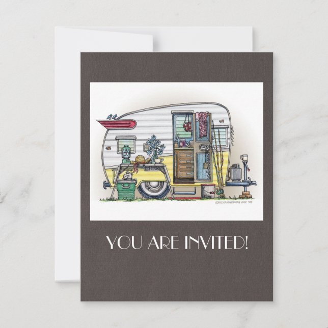 Shasta Camper Trailer RV Invitation (Front)