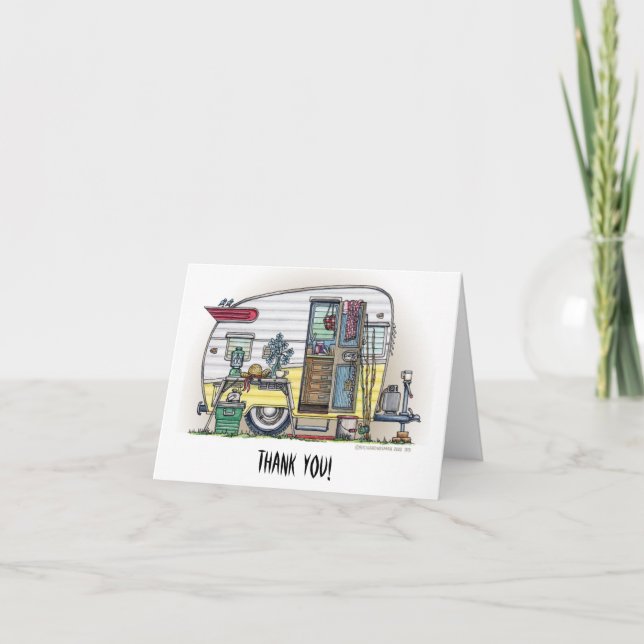 Shasta Camper Trailer RV Thank You Card (Front)