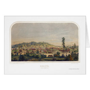 Shasta, carte panoramique de CA - 1856
