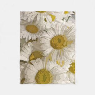 Shasta Daisies Design Fleece Blanket